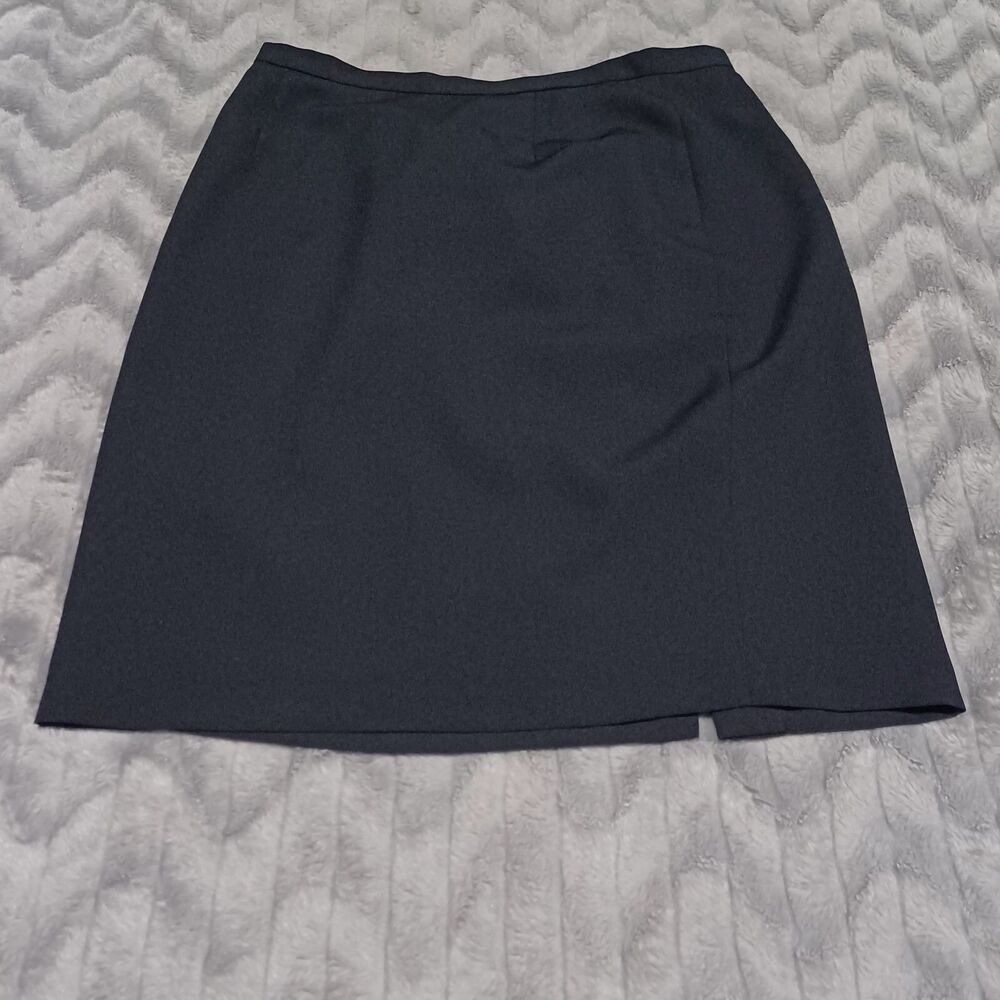 Josephine Chaus Womens Size 12 Black Career Pleated Front Straight Pencil Skirt